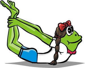 Frog Yoga Alphabet yoga for children - bow pose