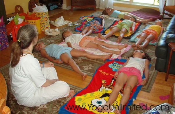 yoga bday party