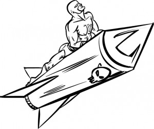 a yoga superhero doing yoga cobra pose to help boys like yoga using images they enjoy