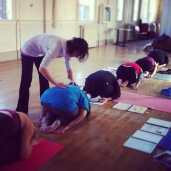 adult yoga back massage
