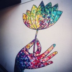 kundalini yoga at Lotus Yoga Centre with the big Lotus flower painted on the side of the building in Toronto